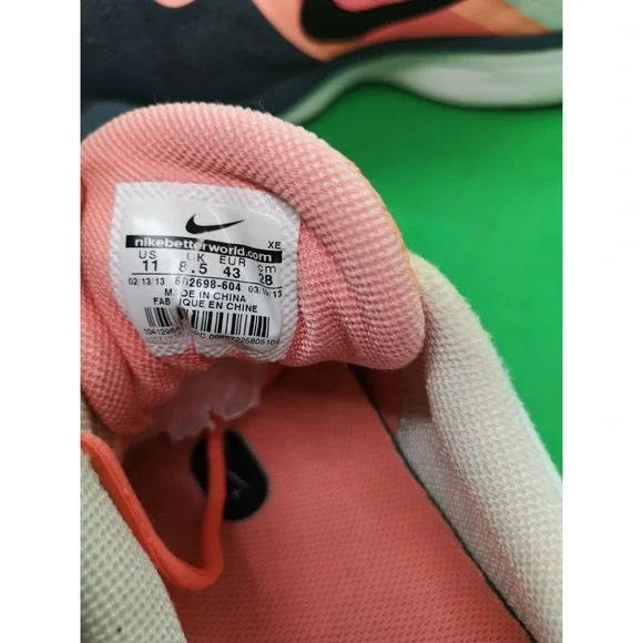 Nike Pegasus 30 Womens Size 11 Running Shoes Gray Coral Pink 602698-604 - Picture 8 of 12